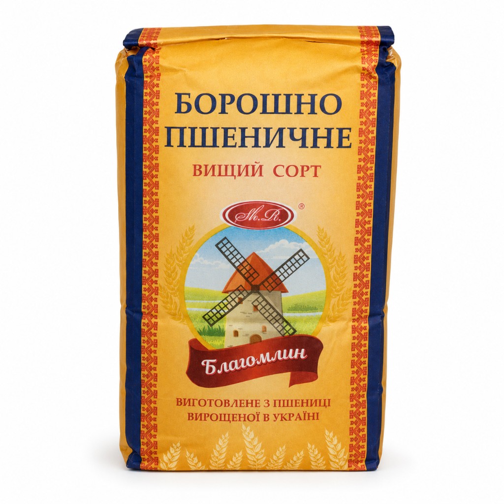 Борошно пшеничне «Благомлин» вищий сорт 1 кг