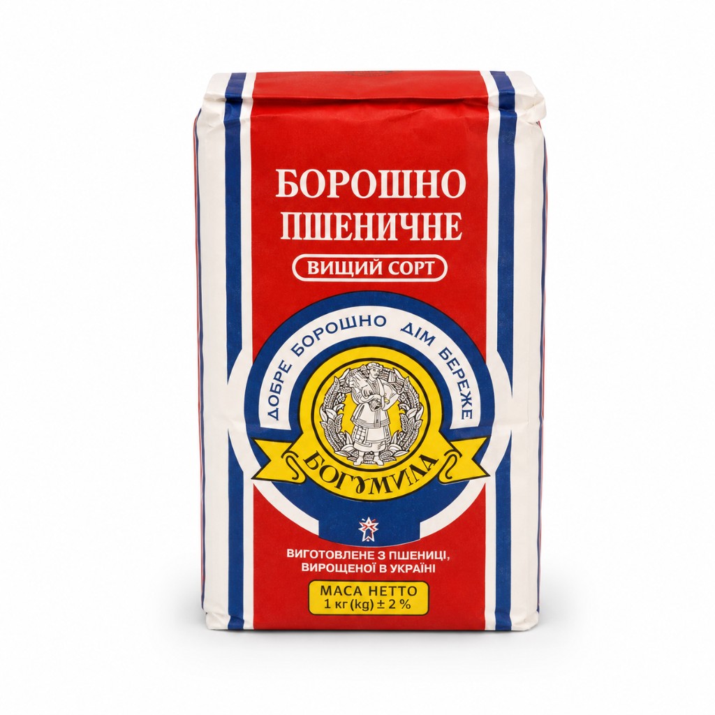 Борошно пшеничне «Богумила» вищий сорт 1 кг