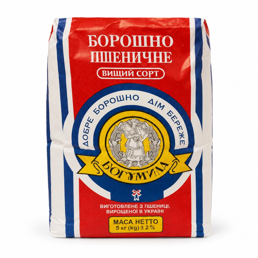 Борошно пшеничне «Богумила» вищий сорт 5 кг